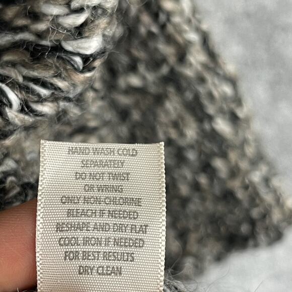 J Jill Pure Jill Long Cardigan Sweater Womens Large Gray Chunky Knit Wool Alpaca - Picture 7 of 15